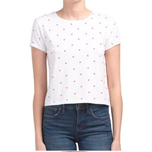 Cynthia Rowley Babydoll Heart T Shirt